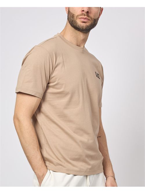 T-shirt girocollo EA7 con logo a contrasto EMPORIO ARMANI EA7 | 8NPT25-PJVPZU6155